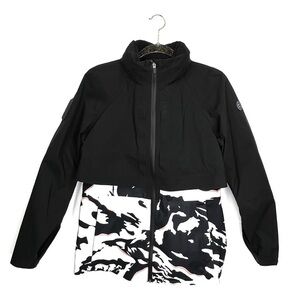Sweaty Betty Pro Light Ski Jacket Size 8 Waterproof Black Pink Gray Camo New NWT
